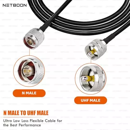 netboon-hlf200-low-loss-coaxial-cable-1-m-with-n-male-to-uhf-male-connector-rf-50-ohm-for-antennas-rf-testing