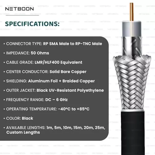 netboon-hlf400-low-loss-coaxial-cable-rp-sma-male-to-rp-tnc-male-connector-rf-50-ohm-1-m-black-for-rf-communication
