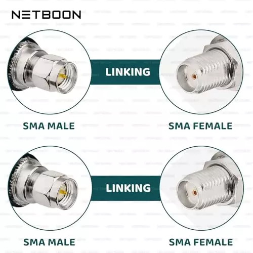 netboon-hlf400-low-loss-coaxial-cable-sma-male-to-sma-male-connector-rf-50-ohm-15-m-black-for-rf-communication
