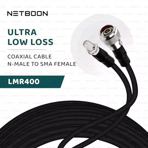 netboon-hlf400-coaxial-cable-n-male-to-sma-female-connector-rf-10-m-black-for-rf-communication