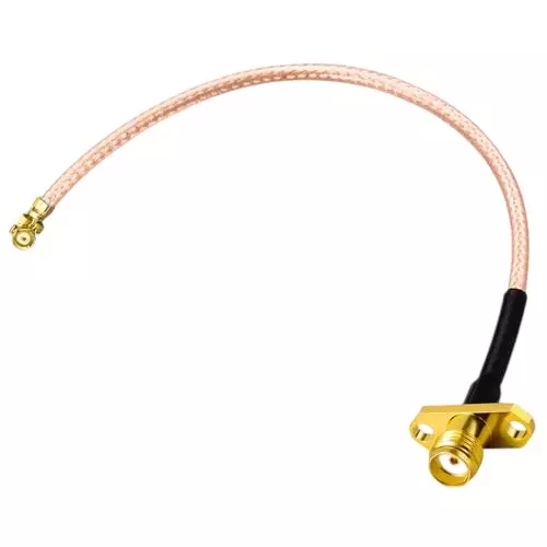 NETBOON RG178 Coax Cable 2-Hole SMA Female to IPEX Connector RF 50 Ohm 20 cm Copper for Antenna Integration, Wireless Modules, IoT Devices