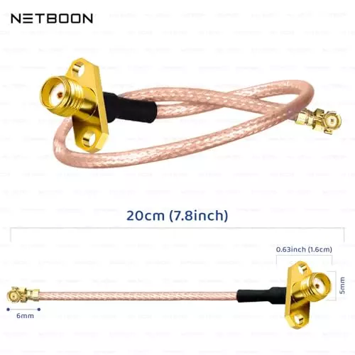 netboon-rg178-coax-cable-2-hole-sma-female-to-ipex-connector-rf-50-ohm-20-cm-copper-for-antenna-integration-wireless-modules-iot-devices