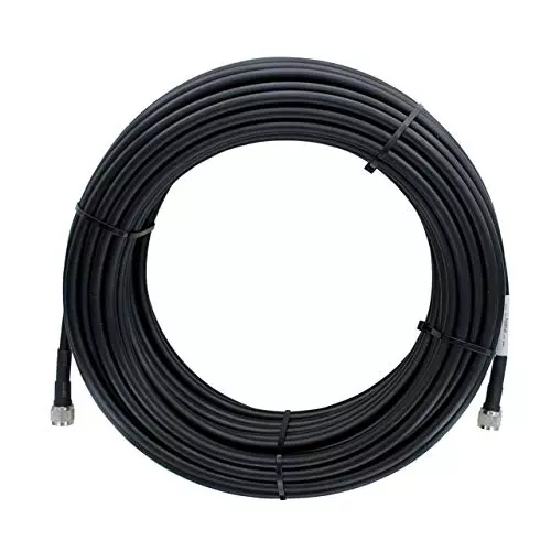 Oxywave LMR400/HLF400 Low Loss Coaxial Cable ‎N Male to N Male Connector Black Color Length 25 m, LMR400BLACK-25M