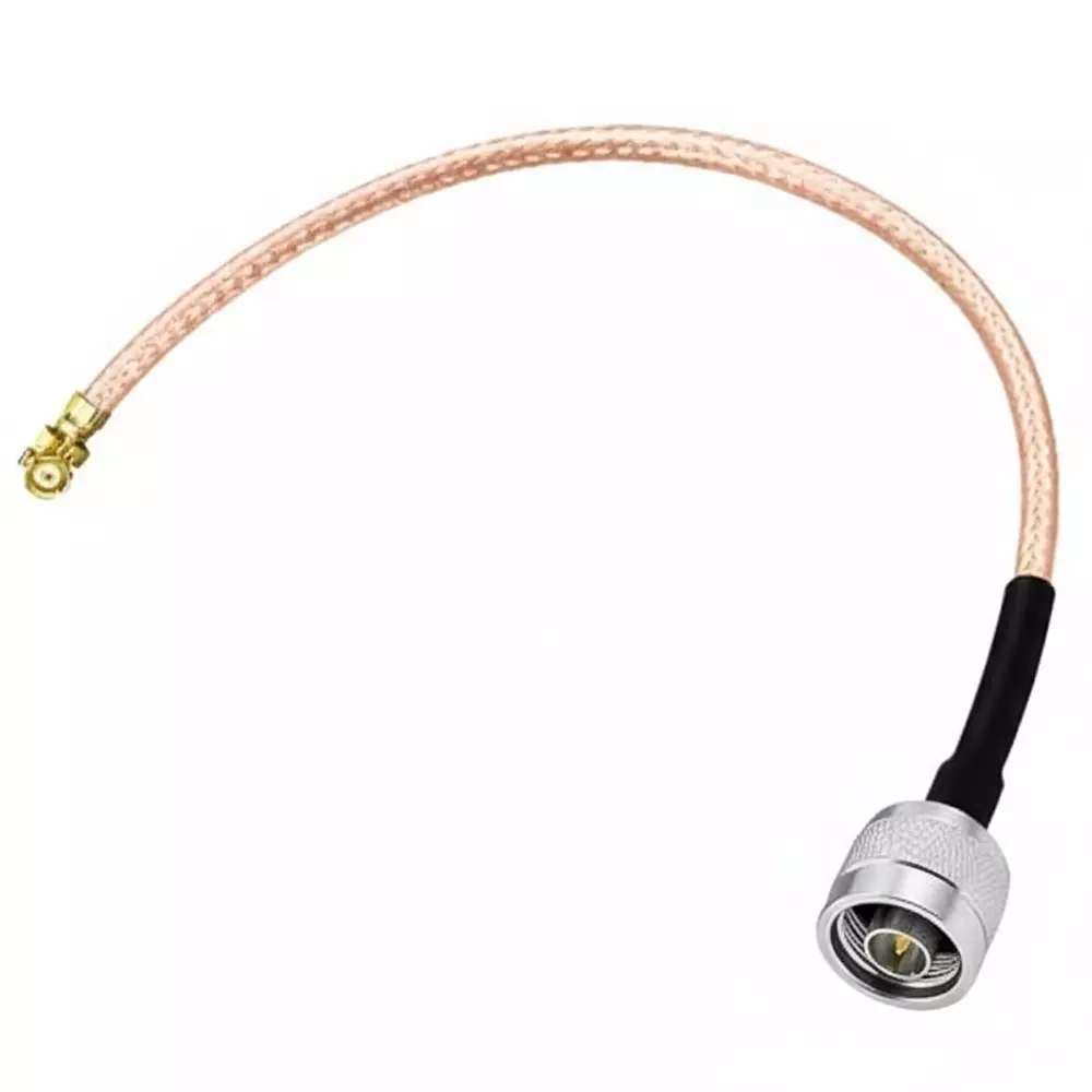 NETBOON RG178 Coaxial Cable with N Male to IPEX/UFL Connector 15 cm Copper 50 Ohm for Testing & Communication Systems