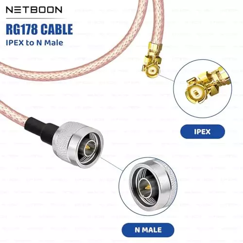 netboon-rg178-coaxial-cable-with-n-male-to-ipexufl-connector-15-cm-copper-50-ohm-for-testing-communication-systems