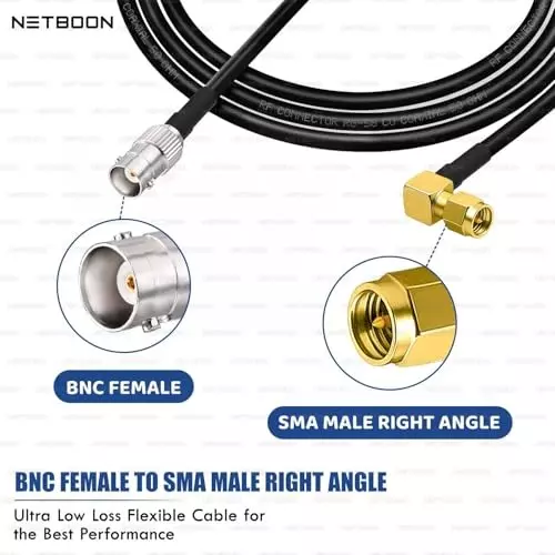 netboon-rg58-low-loss-coaxial-cable-with-bnc-female-to-sma-male-right-angle-connector-5-m-black-50-ohm-for-cctv-lab-testing-communication-panels
