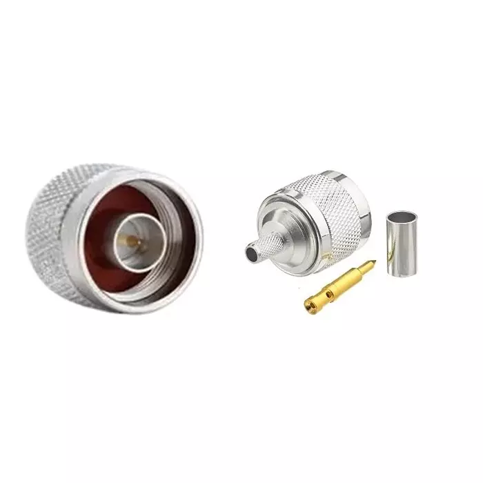 GENERIC N-Male Crimp Solder Connector with Ferrule & Pin for RG-316/RG-174/RG188/LMR100 Coaxial Cables, RC086-1