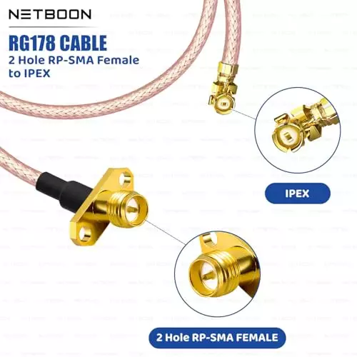 netboon-rg178-coax-cable-2-hole-rp-sma-female-to-uflipxipex-connector-rf-50-ohm-15-cm-copper-for-iot-devices-antenna-integration-wireless-modules