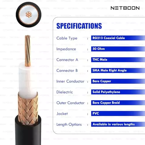 netboon-rg213-low-loss-coaxial-cable-with-tnc-male-to-sma-male-right-angle-connector-5-m-black-50-ohm-for-communication-test-devices