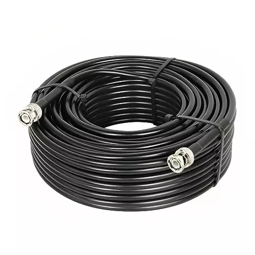 NETBOON HLF 200 Coaxial Cable with Connector BNC Male to BNC Male Black Copper 1 m Length, BNC-M-BNC-M-LMR200-CBL-1M