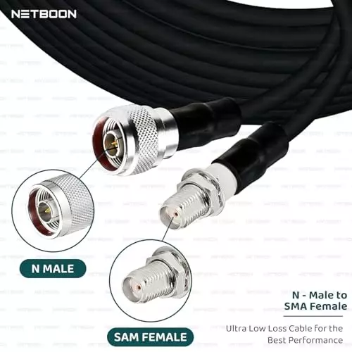 netboon-lmr-400hlf-400-coaxial-cable-with-connector-n-male-to-sma-male-50-ohm-black-25-m-length-for-rf-communication-nb-new-400-nm-smaf-25