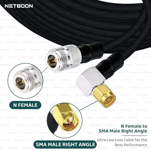 netboon-hlf400-low-loss-coaxial-cable-n-female-to-sma-male-right-angle-connector-rf-50-ohm-1-m-black-for-rf-communication