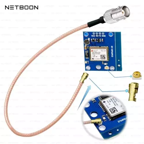 NETBOON RG178 Coaxial Cable with BNC Female to IPEX/IPX/UFL Connector 15 cm Copper 50 Ohm for Testing & Communication Systems