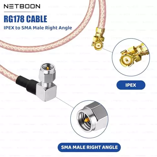 netboon-rg178-coaxial-cable-with-sma-male-right-angle-to-uflipxipex-connector-30-cm-copper-50-ohm-for-testing-communication-systems