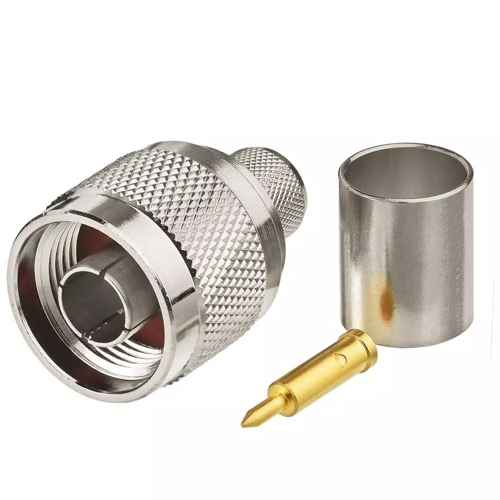 GENERIC N-Male Crimp Solder Connector with Ferrule & Pin for LMR 300 Low Loss RF Coaxial Cable, RC010