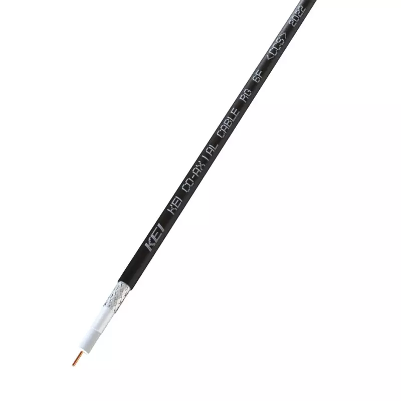 kei-co-axial-cable-305-m-black-foam-polyethylene-insulation-copper-conductor-with-laminated-aluminum-tape-and-aluminium-wire-braid-rg-6