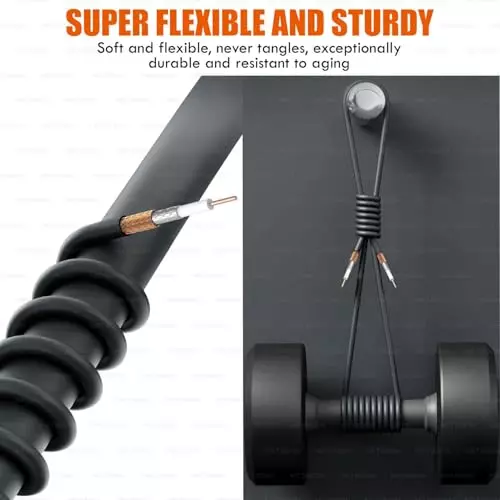 NETBOON HLF200 Low Loss Coaxial Cable 25 m with N Female to BNC Male Right Angle Connector RF 50 Ohm for CCTV, Antennas, Broadcast Devices