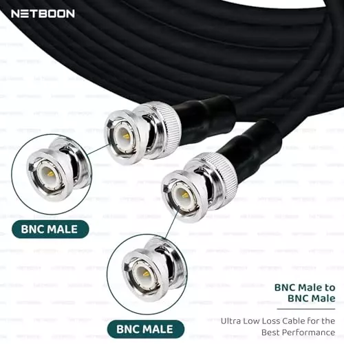 netboon-hlf400-low-loss-coaxial-cable-bnc-male-to-bnc-male-connector-rf-50-ohm-5-m-black-for-rf-communication