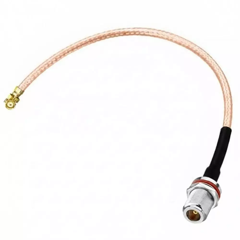 NETBOON RG178 Coaxial Cable with N Female to IPEX/IPX/UFL Connector 15 cm Copper 50 Ohm for Testing & Communication Systems