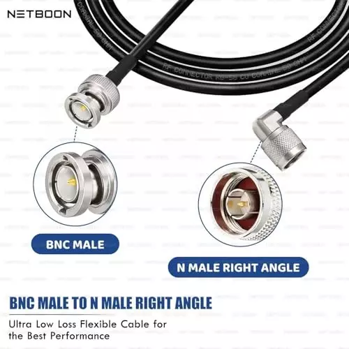 netboon-rg58-low-loss-coaxial-cable-with-bnc-male-to-n-male-right-angle-connector-10-m-black-50-ohm-for-cctv-test-equipment-communication-systems
