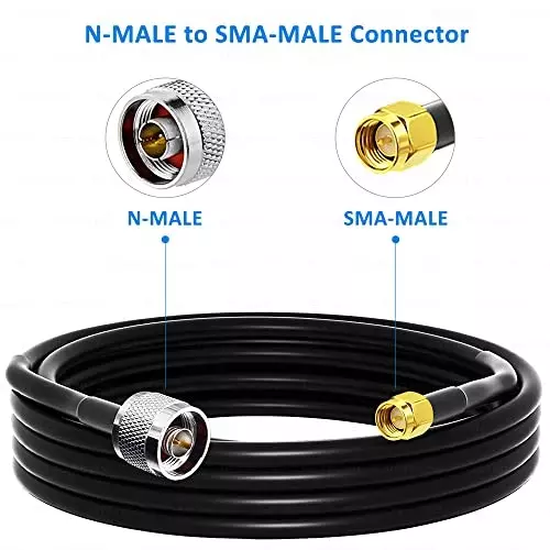 netboon-hlf-300-coaxial-cable-with-connector-n-male-to-sma-male-50-ohm-black-1-m-length-for-rf-communication-lmr300-w-1sma-nm