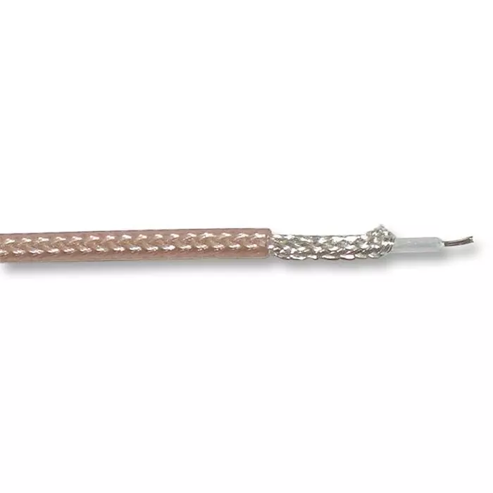 ALPHA WIRE Coaxial Cable CABLE, COAX, RG178B/U, CLEAR, PER M, 9178B CLEAR