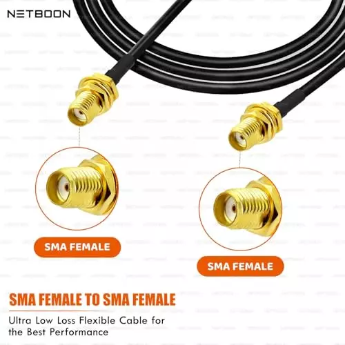 netboon-hlf200-low-loss-coaxial-cable-25-m-with-sma-female-to-sma-female-connector-rf-50-ohm-for-antenna-test-equipment-cctv