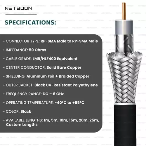 netboon-hlf400-low-loss-coaxial-cable-rp-sma-male-to-rp-sma-male-connector-rf-50-ohm-1-m-black-for-rf-communication