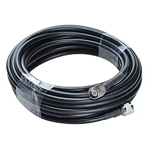 NETBOON HLF400 Low Loss Coaxial Cable N Male to TNC Male Plug RF Connector RF 20 m Black for 4G 5G LTE GSM Landline Phone WLAN WiFi Antenna