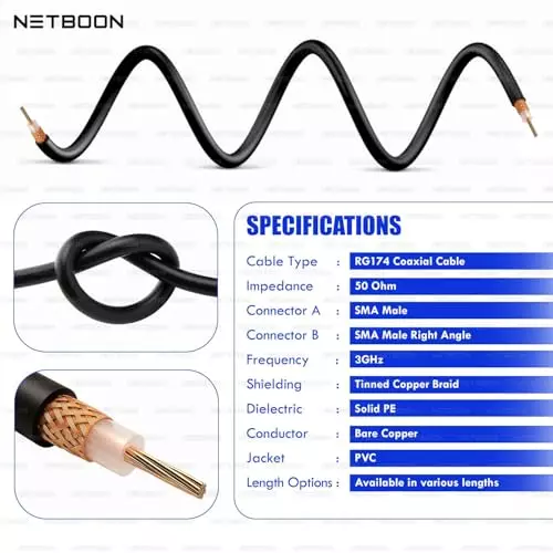 netboon-new-rg174-low-loss-coaxial-cable-sma-male-to-sma-male-right-angle-connector-rf-5-m-black-for-rf-modules-lab-testing-communication-systems