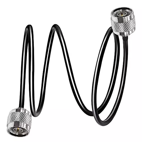 Oxywave LMR 400/RG-213/RG-8U Low Loss Coaxial Cable ‎N Male to N Male Connector Black Color Length 2 m, LMR400SMA-2MBLACK