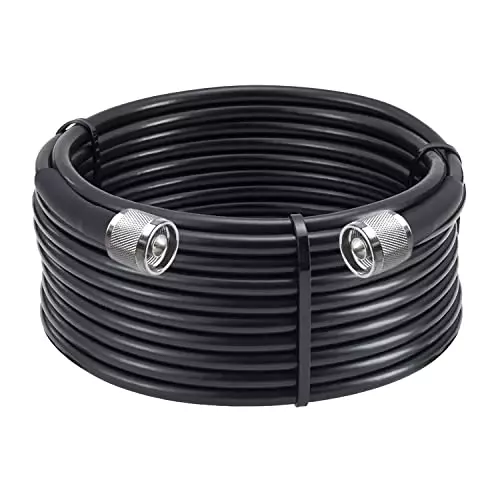Oxywave LMR400/HLF400 Low Loss Coaxial Cable ‎N Male to N Male Connector Black Color Length 30 m, LMR400-30MCABLE