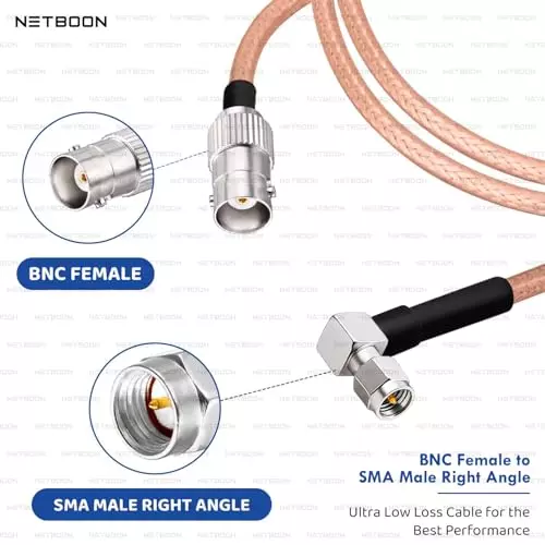 netboon-rg316-coaxial-cable-with-bnc-female-to-sma-male-right-angle-connector-30-cm-copper-50-ohm-for-testing-communication-systems