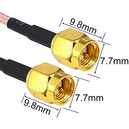 netboon-rg316-coaxial-cable-with-sma-male-to-sma-male-adapter-connector-3-m-copper-50-ohm-for-testing-communication-systems