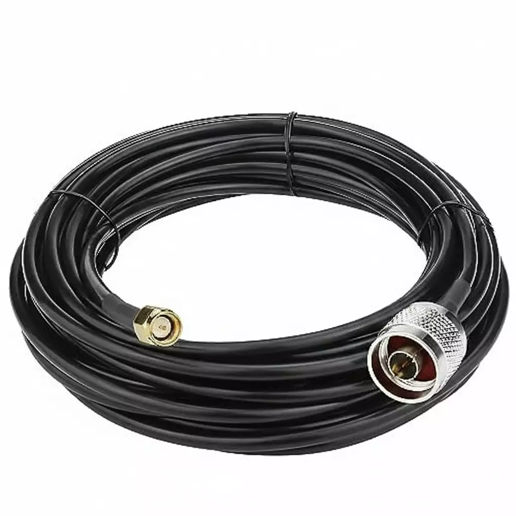 NETBOON RG58 Low Loss Coaxial Cable with SMA Male to N Male Connector 1 m Black 50 Ohm for Antennas & Wireless Devices