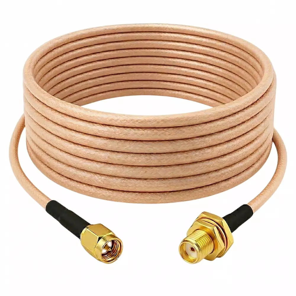 SigmaRF Co Axial Cables SMA (Male) to SMA Bulkhead (Female) Connector RG58 Cable Type 182.88 cm (72 inch) Length, SRF316-2M-2FB-72