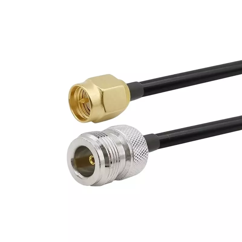 GENERIC Low-Loss Jumper RF Coaxial Antenna Cable RG-58 N Female to SMA Male Connector 30.48 cm (1 ft) Length, CA0290