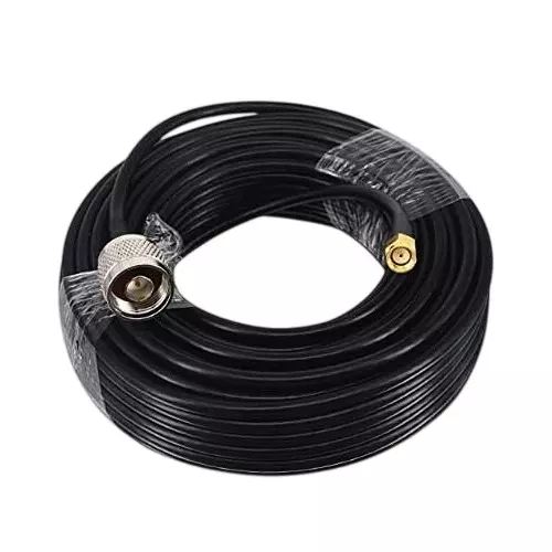 GENERIC Coaxial Jumper Extension RF Antenna Cable RG-58 N-Male to RP-SMA Male 40 m Length, CA0430