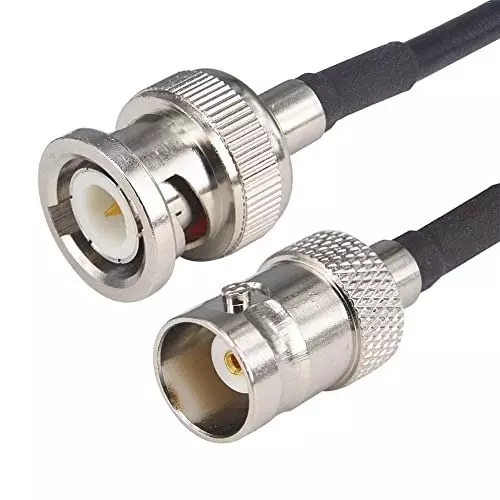 GENERIC Low-Loss Coaxial Cable RG-58 BNC Male to BNC Female Connector 30 m Length PVC Jacket, CA0086