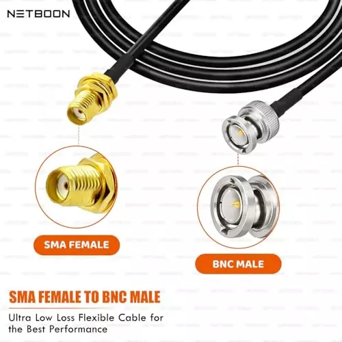 netboon-hlf200-low-loss-coaxial-cable-15-m-with-sma-female-to-bnc-male-connector-rf-50-ohm-for-antenna-cctv-radio-laboratory