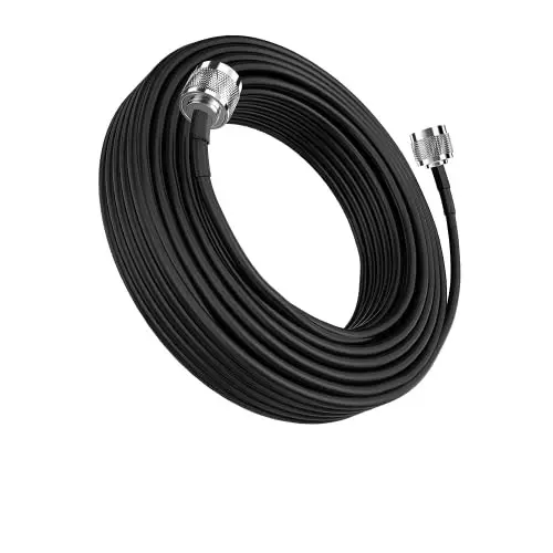 Oxywave LMR400/HLF400/RG213 Low Loss Coaxial Cable N Male to N Male Connector Black Color Length 20 m, LMR400BLACK-20M