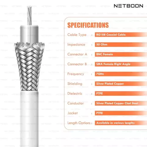 netboon-rg188-low-loss-coaxial-cable-with-bnc-female-to-sma-female-right-angle-connector-1-m-white-50-ohm-for-test-instruments-rf-devices-antennas