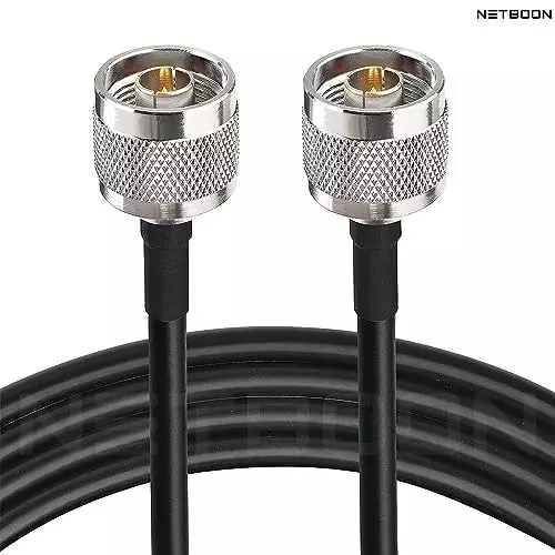 netboon-hlf-200-low-loss-coaxial-cable-jumper-with-n-male-to-n-male-flexible-15-m-length-black-hlf200cable-15