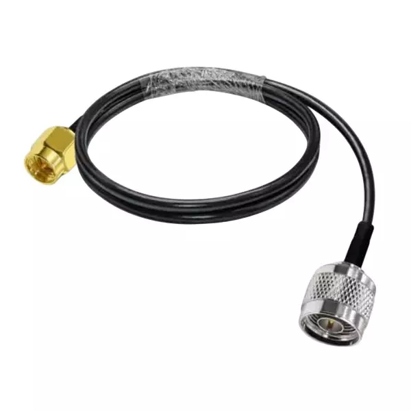 GENERIC Coaxial Jumper Extension RF Antenna Cable RG-58 N-Male to RP-SMA Male 50 cm Length, CA0416