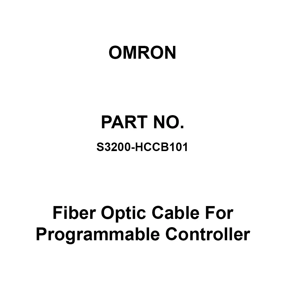 Omron Fiber Optic Cable For Programmable Controller 10 m Cable Length, S3200-HCCB101