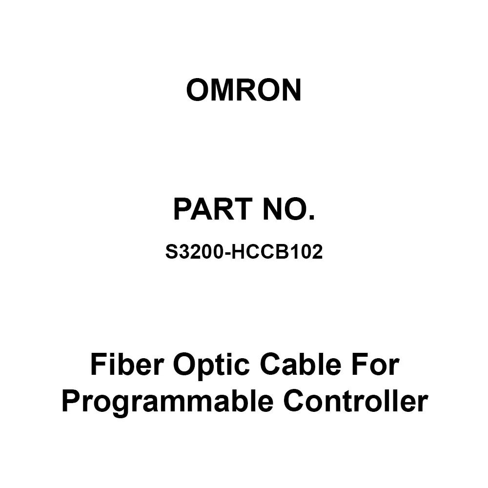 Omron Fiber Optic Cable For Programmable Controller 100 m Cable Length, S3200-HCCB102