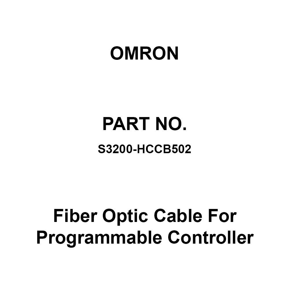 Omron Fiber Optic Cable For Programmable Controller 500 m Cable Length, S3200-HCCB502
