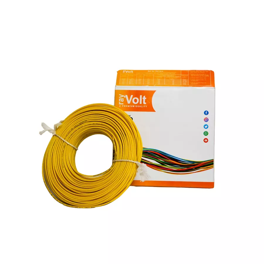 Rayvolt Wire Color Buy RayVolt 4.0 sq mm Single and Multicore FR House Wire Yellow 90 m ...
