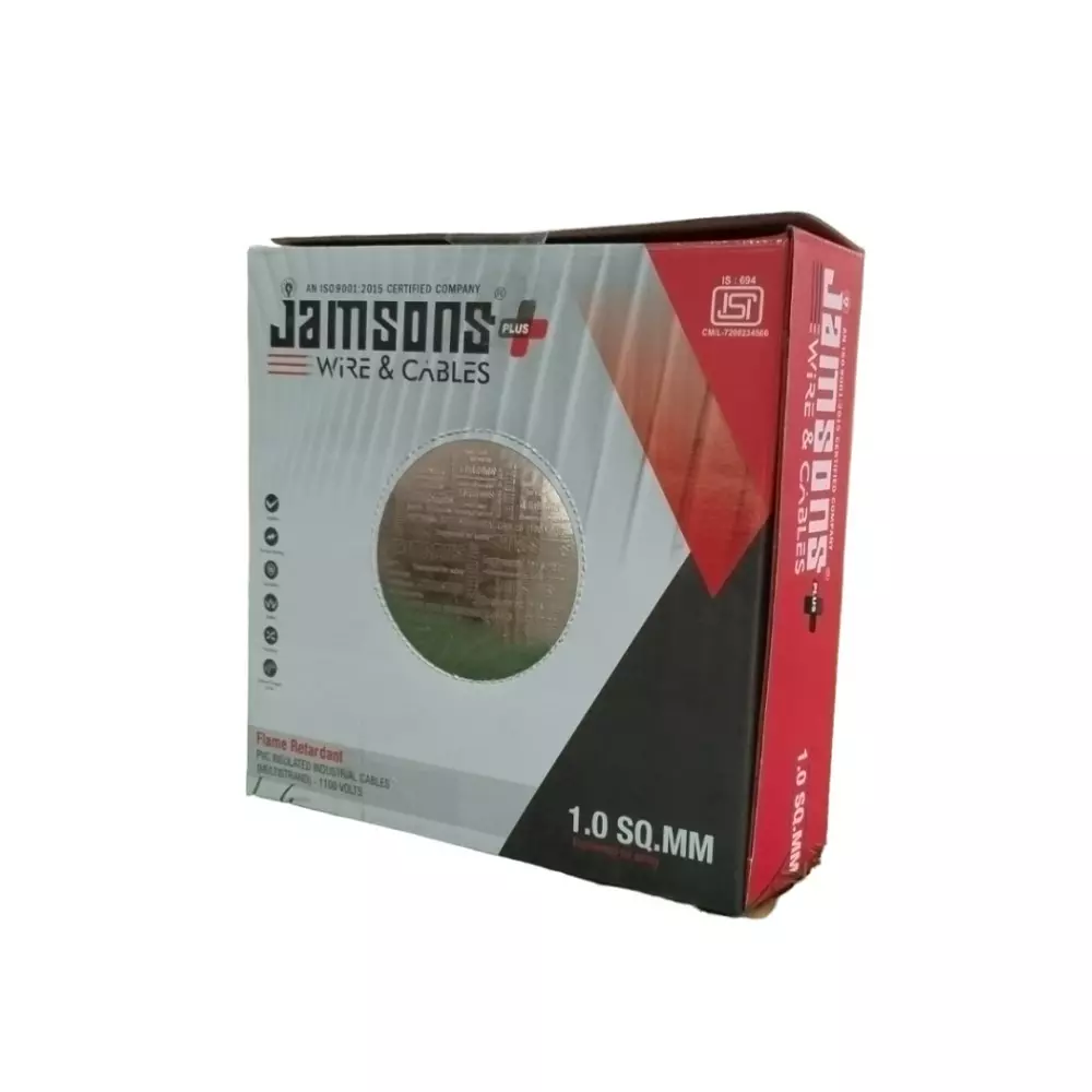 JAMSONS PLUS Flame Retardant (FR) House Cable 0.75 Sq.mm 1 Core Blue (90 m), JM-005