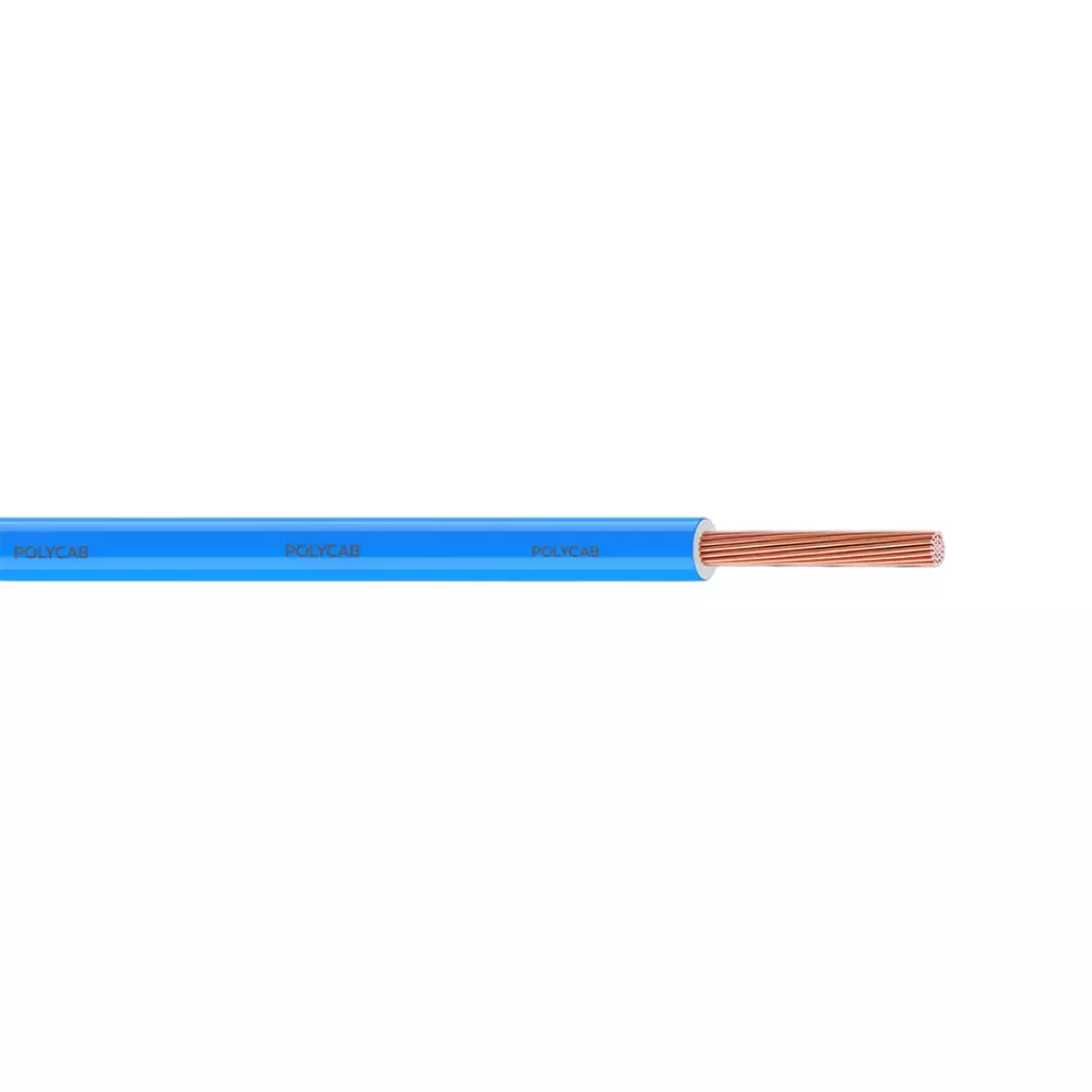 Polycab Suprema Flame Retardant (FR) House Cable 90 m Length 1.5 Sq. mm Copper Conductor 1 Core PVC Insulated Blue